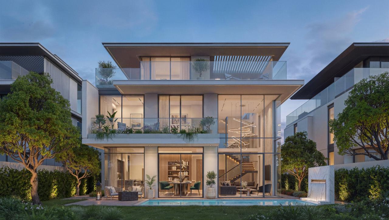 Azizi Florence Sharjah signature villa — six-bedroom park-facing villa with private garden and pool